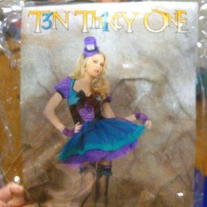 Hot Topic Teal and Purple Mini Dress